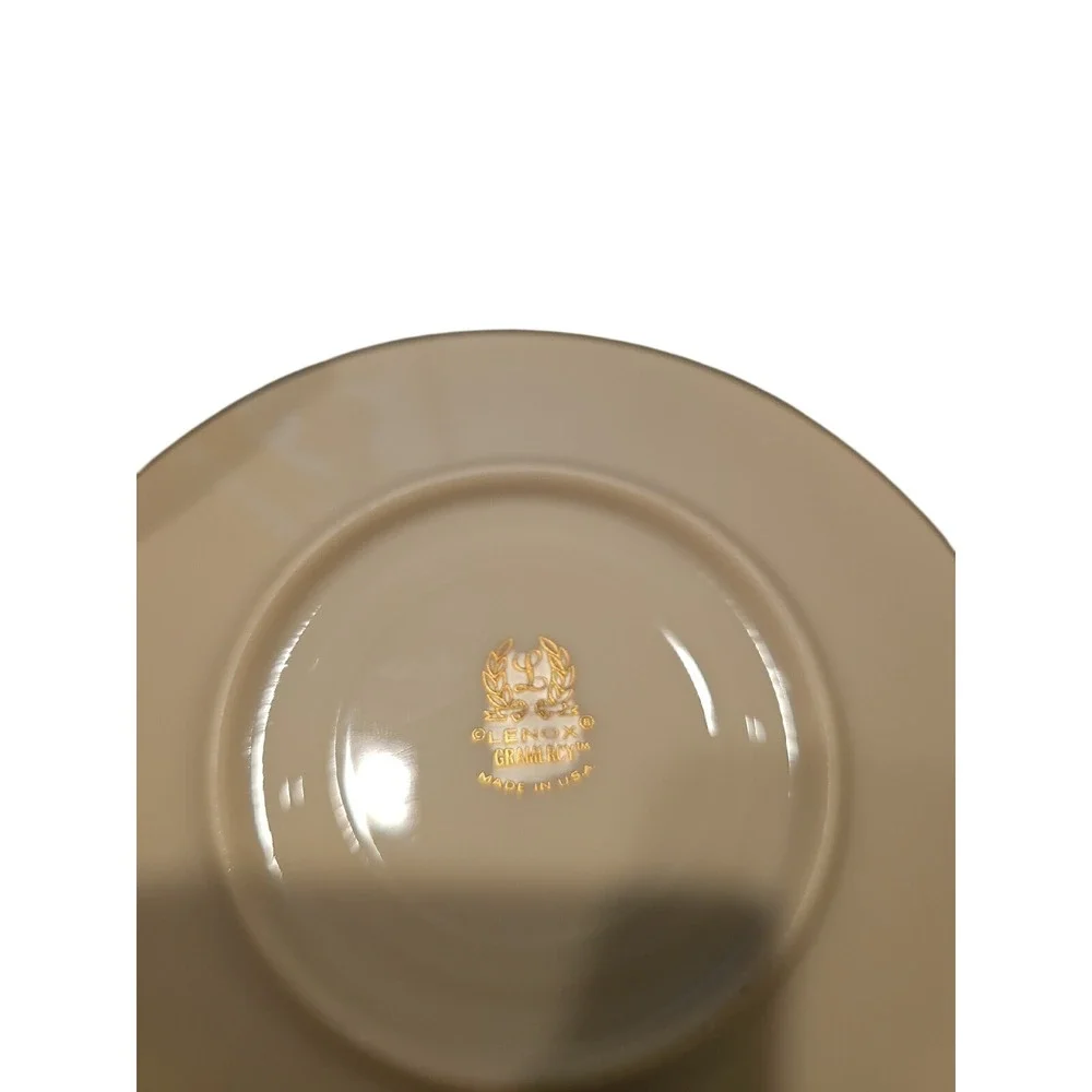 Lenox Gray Ceramic Gramercy Cup &‎ Saucer Made in USA
